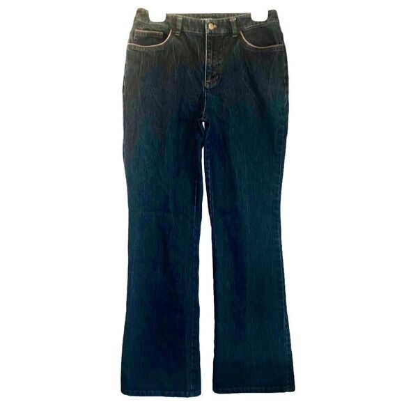 Jones New York Signature Stretch Bootcut Jeans in Dark Blue Wash Women’s 8 - Picture 1 of 8